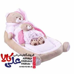 بهترین قیمت سرویس خواب و تشک لبه دار 3 تیکه نوزاد طرح خرس در مرداد