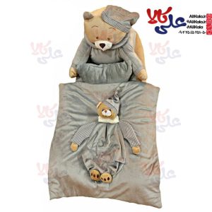 سرویس خواب و تشک لبه دار ۳ تیکه نوزاد طرح خرس