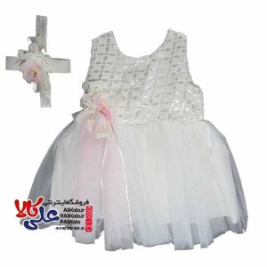 پیراهن نوزادی طرح لباس عروس کد 04 علیکالا