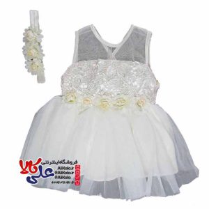 پیراهن نوزادی طرح لباس عروس کد 05 علیکالا
