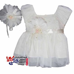 پیراهن نوزادی طرح لباس عروس کد 09 علیکالا