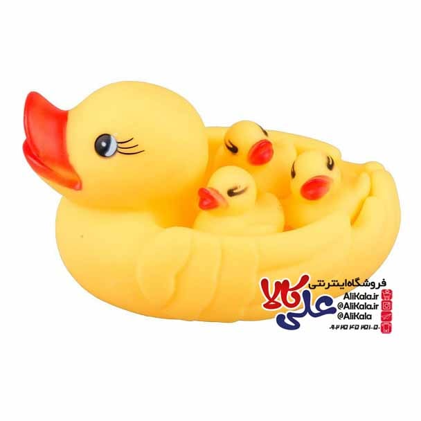 پوپت و جغجغه 4 عددی حمام مدل اردک کد 04