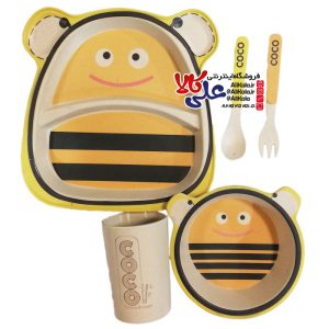 سرویس بشقاب غذاخوری کودک طرح بامبو مدل زنبور کد 07