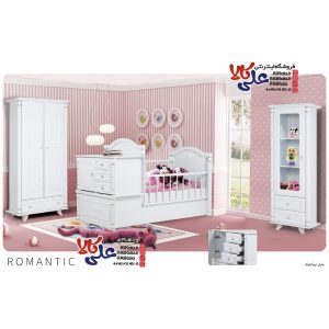 سرویس خواب،تخت و کمد نوزاد نوجوان مدل رومانتیک Romanticبه همراه تشک