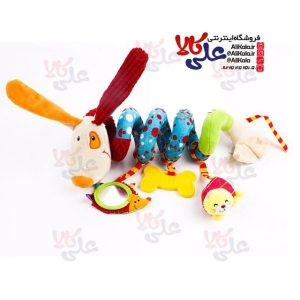آویز تخت و کریر به همراه دندانگیر طرح سگ هپی مانکی Happy monkey toys