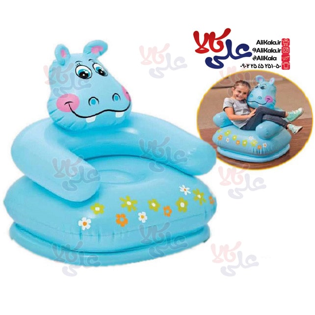 مبل بادی کودک اینتکس طرح اسب آبی