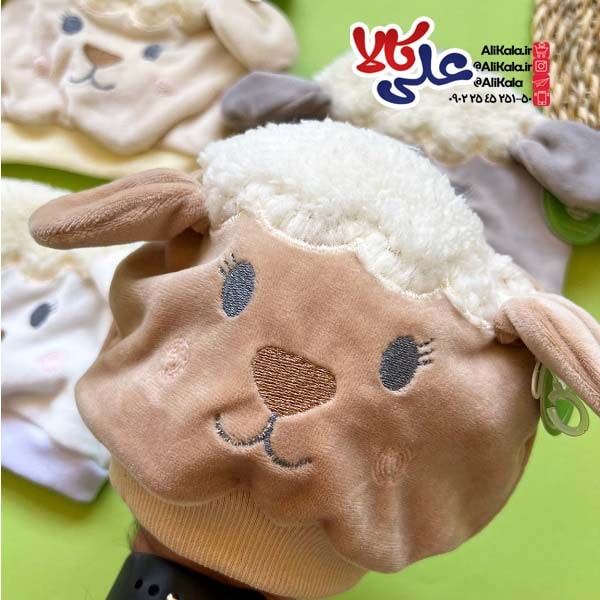 کلاه مخمل طرح گوسفند Em Baby (2)